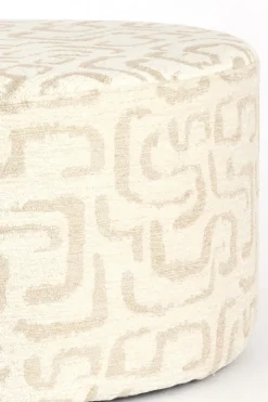 Light en Living Poef 68x68x35 cm LIBERIA beige+zand