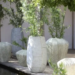 Light en Living Pot deco 50x47x105 cm AGELO blauw grijs