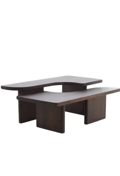 Light en Living Salontafel Set van 2 Crato Acacia hout Choco Bruin
