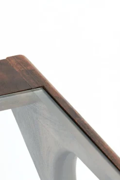 Light en Living Salontafel 112x70x41 cm YUKI acacia hout donker bruin+glas