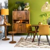 Light en Living Sfeervolle Vaas CHOW Ø26x26 cm in Groen, Wit en Goud