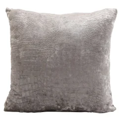Light en Living Sierkussen BOCANDA 45x45 cm - Zilver of Taupe met Croco-look