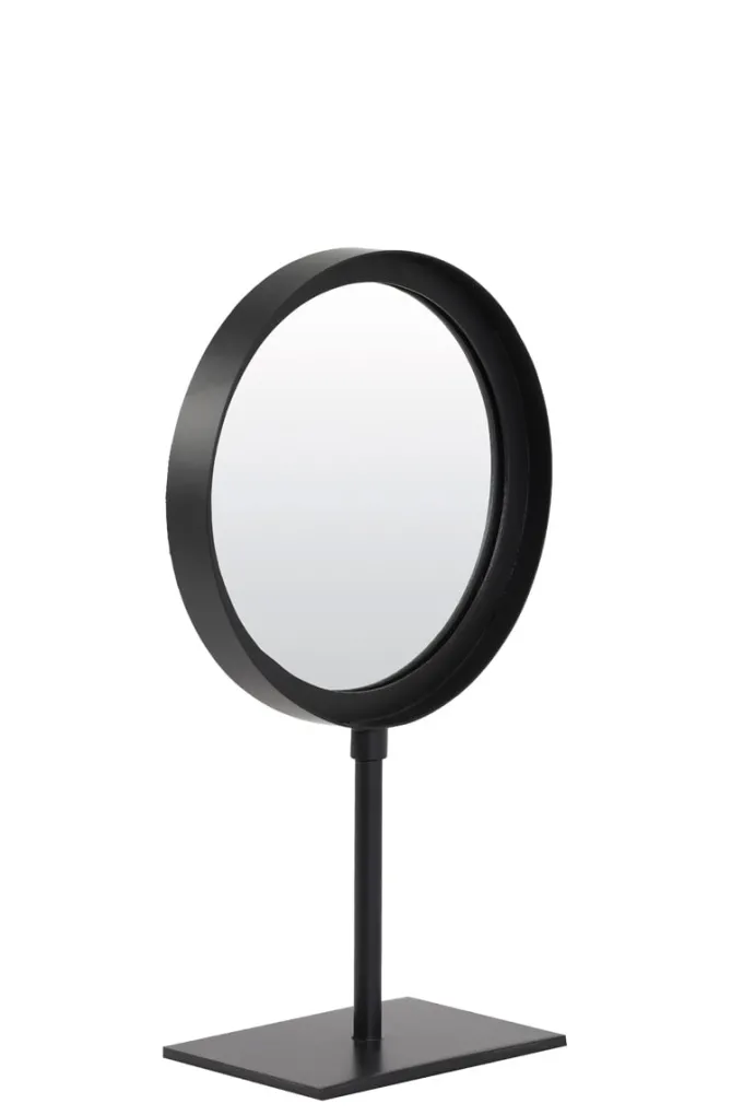 Light en Living Spiegel rond 20x10x35 cm LURI mat zwart