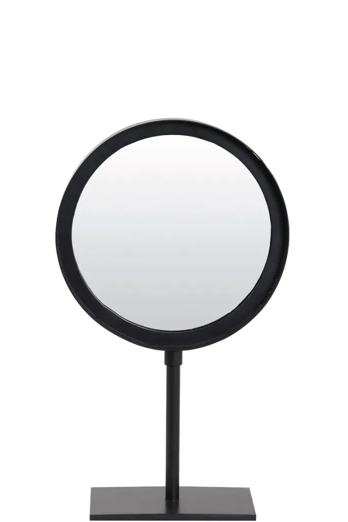 Light en Living Spiegel rond 20x10x35 cm LURI mat zwart