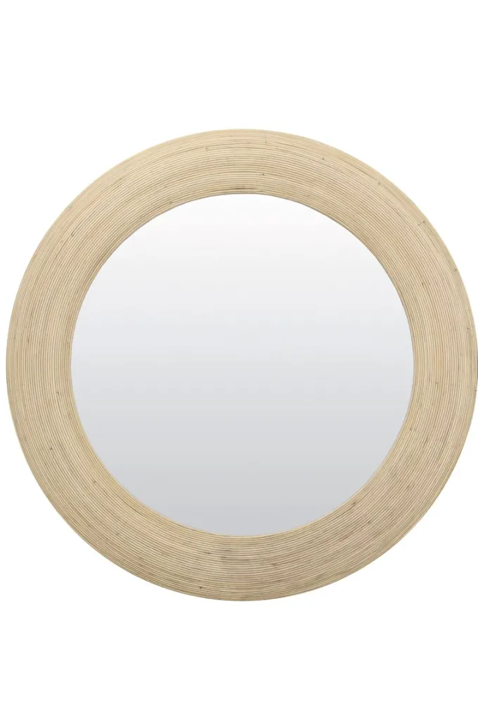 Light en Living Spiegel Ø109,5x4,5 cm PIEDRE rotan naturel