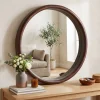Light en Living Spiegel 80x10x80 cm DENAHI hout roodbruin