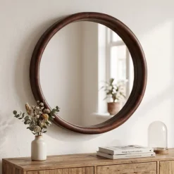 Light en Living Spiegel 80x10x80 cm DENAHI hout roodbruin