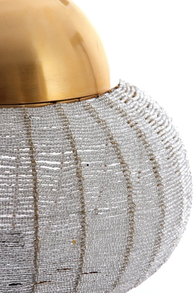 Light en Living Tafellamp Cetara Kralen Zilver Ø25x26 cm