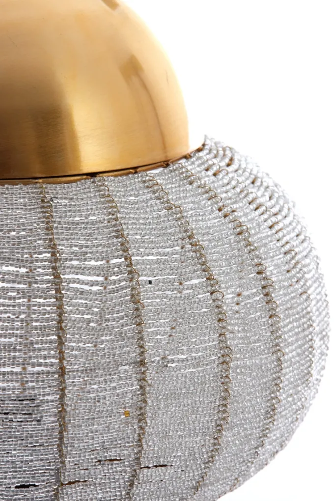 Light en Living Tafellamp Cetara Kralen Zilver Ø25x26 cm