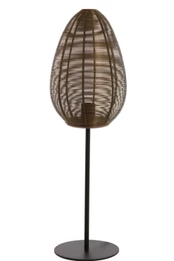 Light en Living Tafellamp Ø20×67 cm YAELLE antiek brons+mat zwart