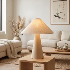 Light en Living Tafellamp E14 Ø40x44,5 cm DOLORE zand+linnen naturel