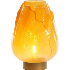 Light en Living Tafellamp Ginny LED op batterij okergeel goud 27 cm