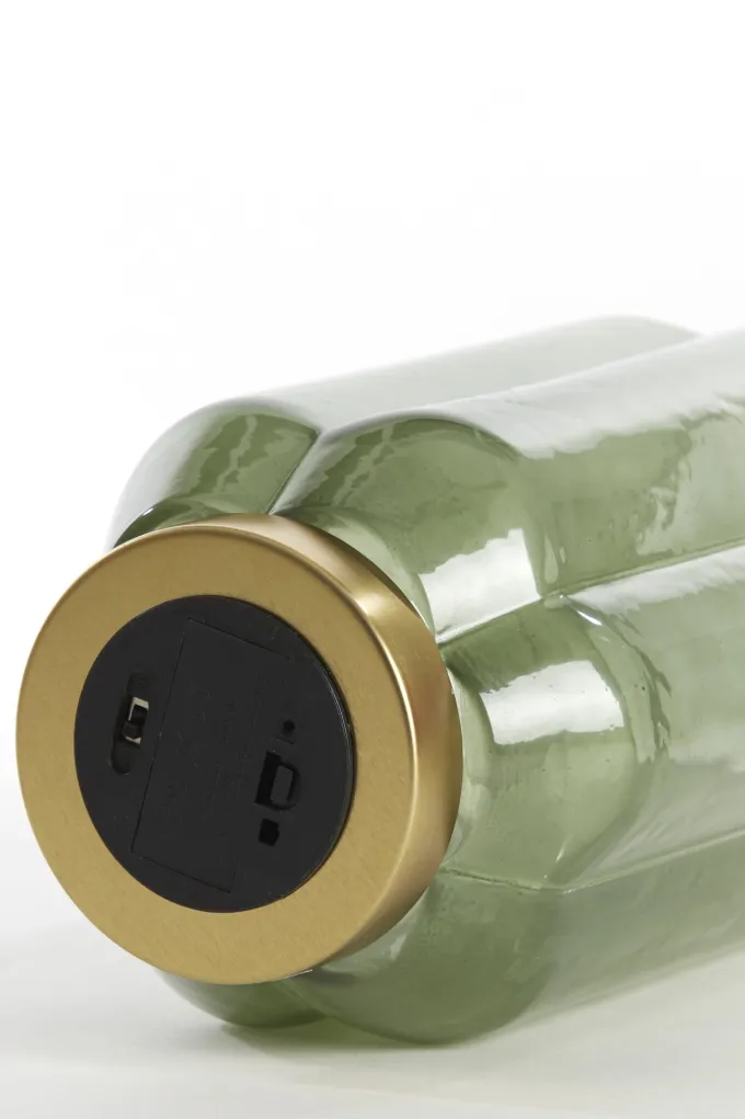 Light en Living Tafellamp LED Ø15x27 cm YVIAS glas melk groen+goud