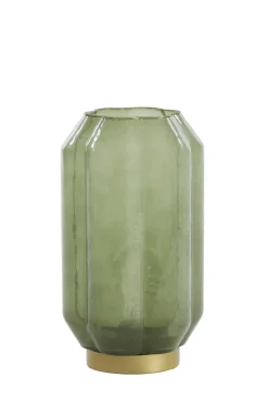 Light en Living Tafellamp LED Ø15x27 cm YVIAS glas melk groen+goud