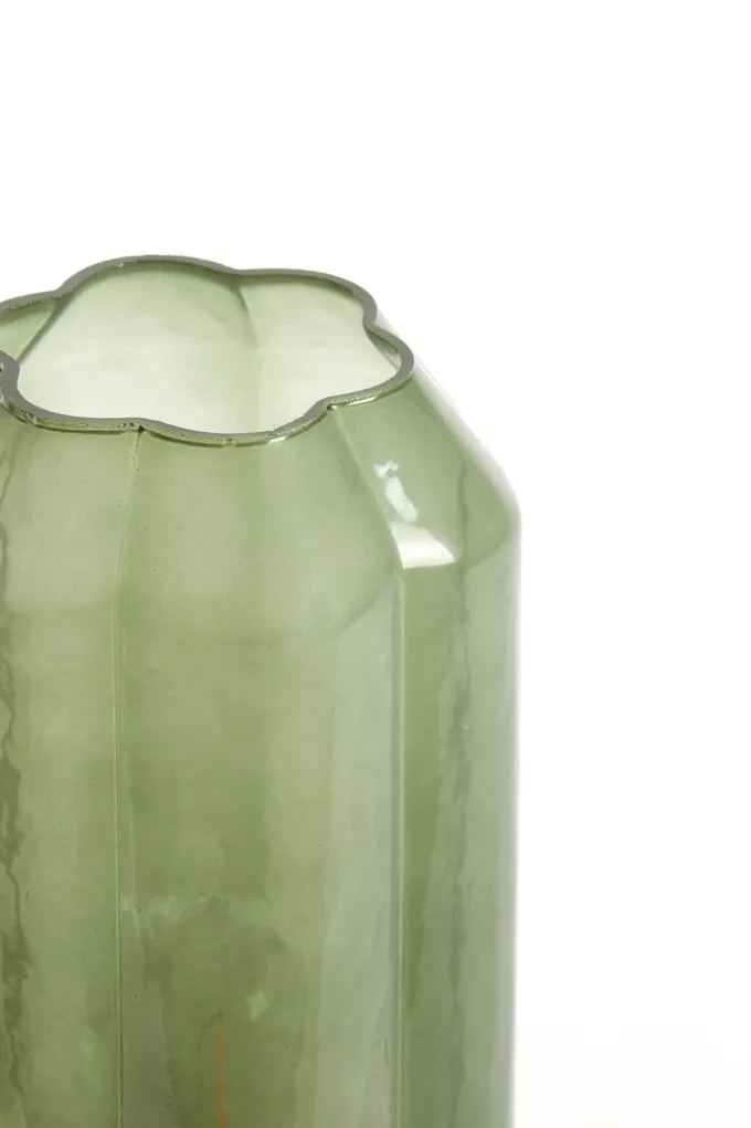 Light en Living Tafellamp LED Ø15x27 cm YVIAS glas melk groen+goud