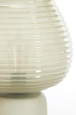 Light en Living Tafellamp LED Ø22x27 cm ALENNA glas groen grijs