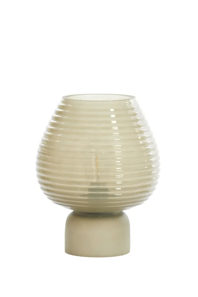 Light en Living Tafellamp LED Ø18x23 cm ALENNA glas groen grijs