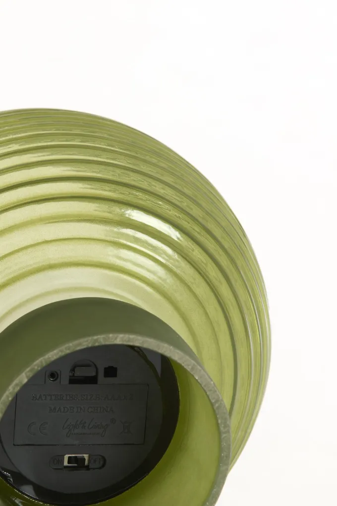 Light en Living Tafellamp LED Ø18x23 cm ALENNA glas groen