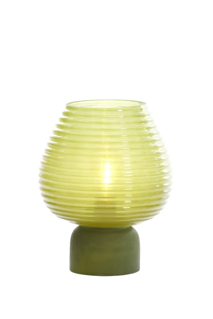 Light en Living Tafellamp LED Ø18x23 cm ALENNA glas groen