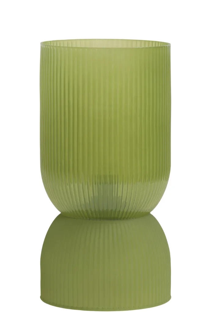 Light en Living Tafellamp LED PHOEBE glas olijfgroen Ø14x27,5 cm