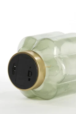 Light en Living Tafellamp LED Ø13x16,5 cm YVIAS glas melk groen+goud