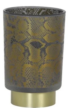 Light en Living Tafellamp LED SNAKE Glas Grijs, zwart klein - Light & Living
