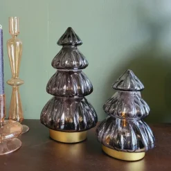 Light en Living Tafellamp LED Ø12x18 cm TREE glas glans donker bruin