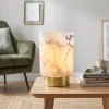 Light en Living Tafellamp LED Marmer Glas Wit – Grijs Klein van Light & Living