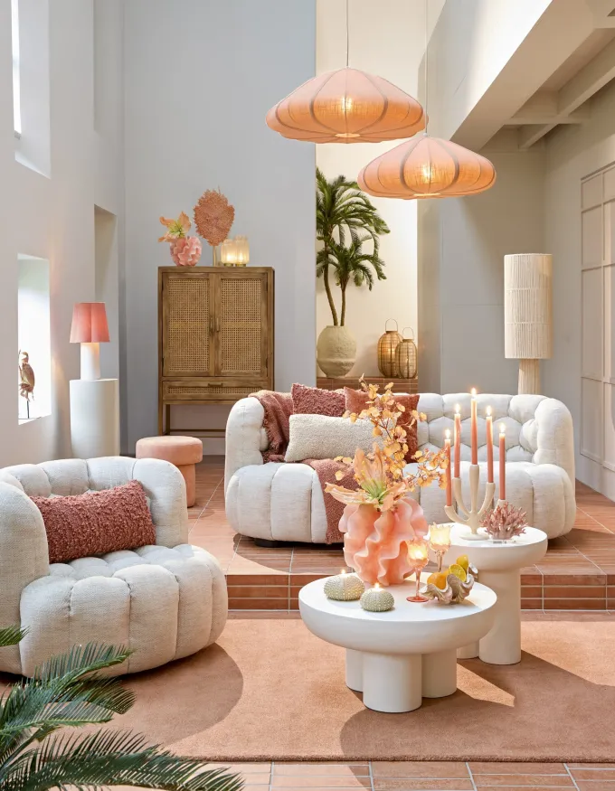 Light en Living Tafellamp LED Thisio perzik S