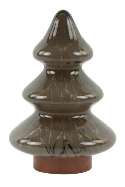 Light en Living Tafellamp LED Ø19x28 cm TREE glas bruin+koper