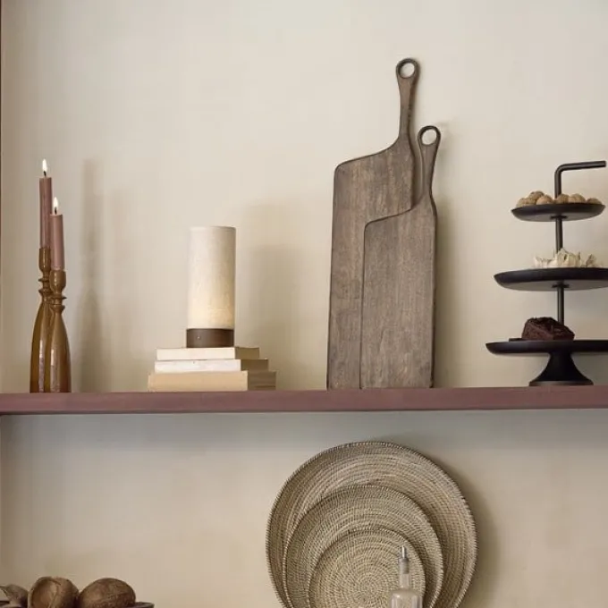 Light en Living Tafellamp LED Ø10x25 cm BRYLO linnen naturel+hout dnkr bruin