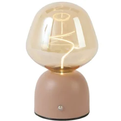 Light en Living Tafellamp LED Ø12,5x19,5 cm VAZYR terra+glas amber