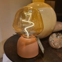 Light en Living Tafellamp LED Ø12,5x19,5 cm VAZYR terra+glas amber
