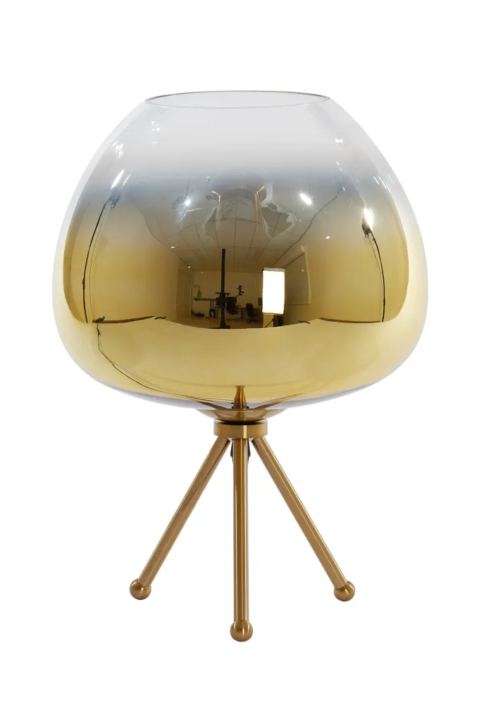 Light en Living Tafellamp MAYSON glas goud-helder Ø30x43 cm van Light & Living