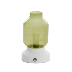 Light en Living Tafellamp Merey LED oplaadbaar groen crème 19 cm