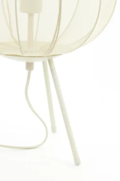 Light en Living Tafellamp PLUMERIA Zand Ø34x60 cm - Sfeervolle Verlichting