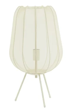 Light en Living Tafellamp PLUMERIA Zand Ø34x60 cm - Sfeervolle Verlichting