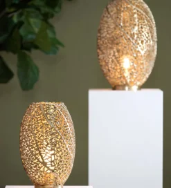 Light en Living Tafellamp SINULA goud - 2 maten