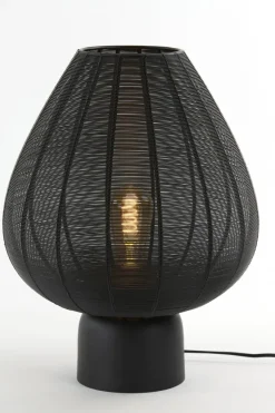 Light en Living Tafellamp Suneko zwart - Ø 35 x 46 cm van Light & Living
