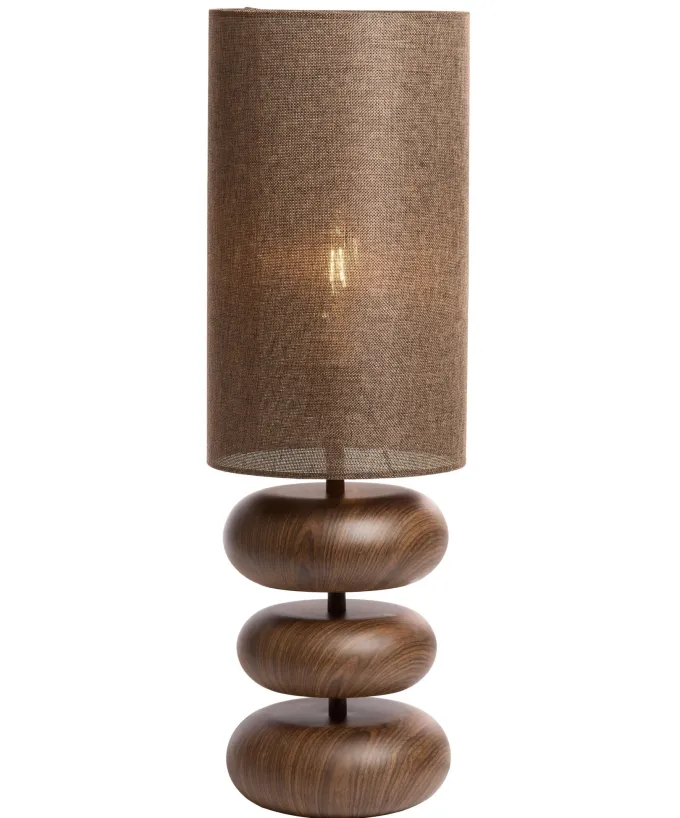 Light en Living Tafellamp Ø22x67,5 cm DANIALO houtprint bruin