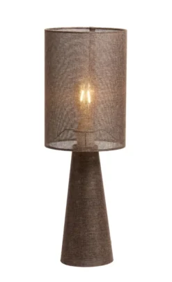 Light en Living Tafellamp Ø20x58 cm MICKY linnen bruin