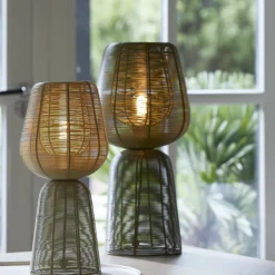Light en Living Tafellamp Ø24x54 cm ABOSO mat groen