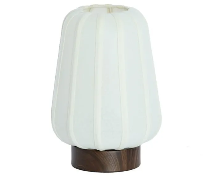 Light en Living Tafellamp Ø20x29 cm BIBURY hout print donker bruin+wit