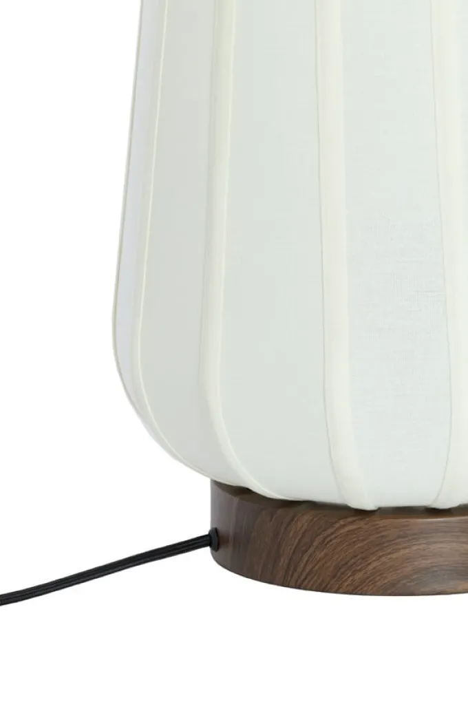 Light en Living Tafellamp Ø20x29 cm BIBURY hout print donker bruin+wit