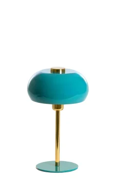 Light en Living Tafellamp Ø22x34 cm SURIN glans blauw+goud