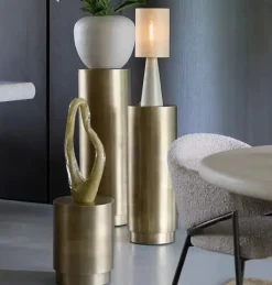 Light en Living Tafellamp Ø20x58 cm MICKY linnen olijf groen