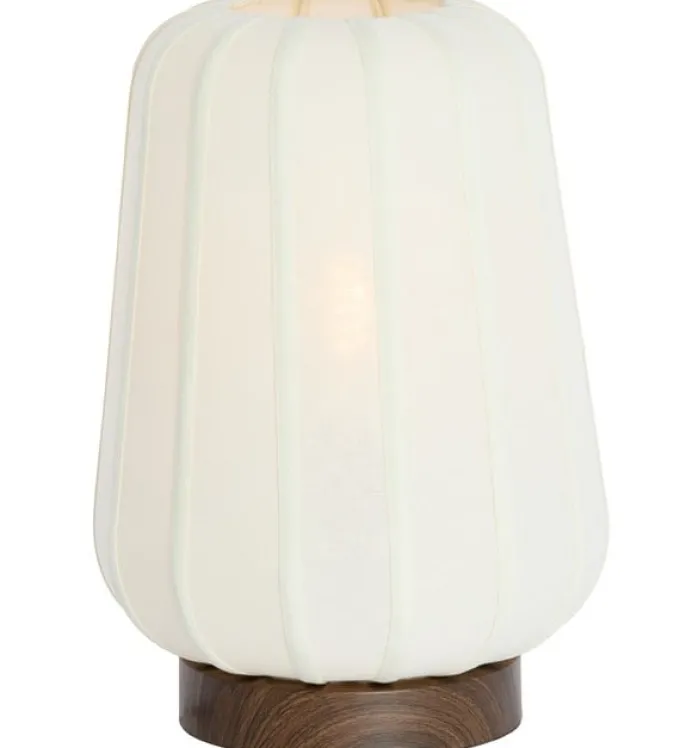 Light en Living Tafellamp Ø30x41,5 cm BIBURY hout print donker bruin+wit