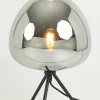 Light en Living Tafellamp Ø30x43 cm MAYSON mat zwart met smoke glas