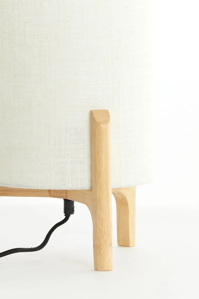 Light en Living Tafellamp Ø22x33 cm LITTO naturel+linnen wit