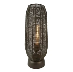 Light en Living Tafellamp Ø18x46 cm SAMRET mat bruin-brons
